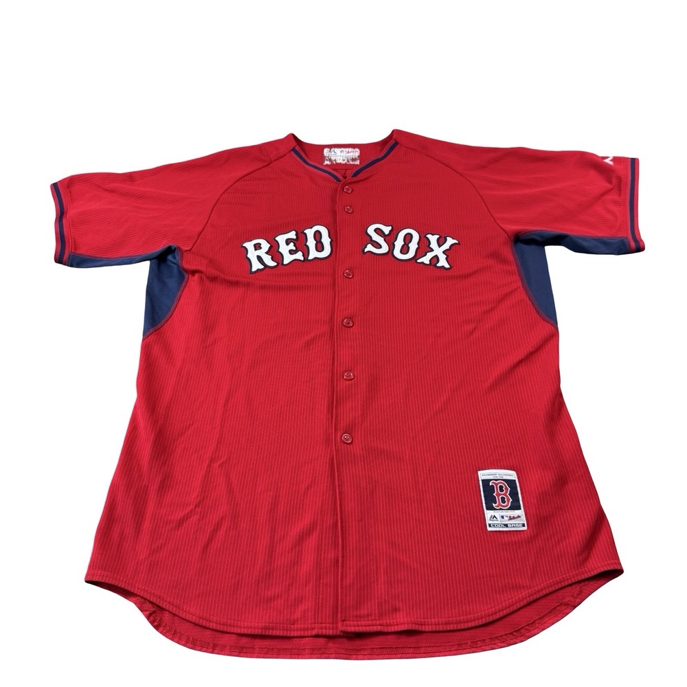 Majestic Cool Base Red Boston Red Sox Mens Baseball Jersey XL MLB Performance